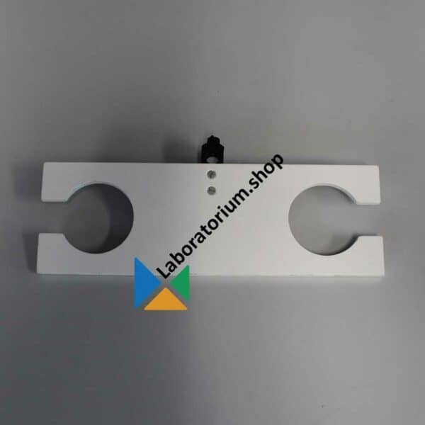 Trechterhouder 65 mm uit PP met klem, inw. diam. 65 mm, voor twee trechters, open ring