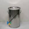 Transportemmer 50L BOCHEM, RVS, met 2 handvaten incl. deksel
