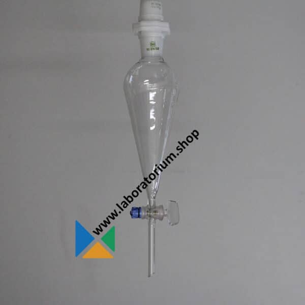 Scheitrechter 250 ml volgens Squibb, met glazen kraanplug, slijpstuk NS29-32