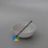 Indampschaal 20 mL porselein, 50x20 mm, ronde bodem, met tuit
