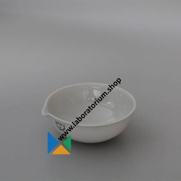 Indampschaal 700 mL porselein, 200x58 mm, ronde bodem, met tuit