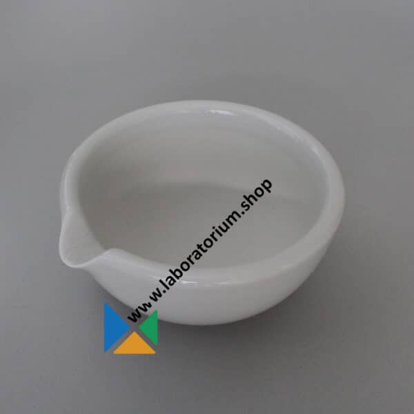 Mortier 100 mL porselein, 80x50 mm, met tuit, ongeglazuurd wrijfvlak