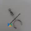 Statiefring 100 mm met klem van RVS, inw. diam. 100 mm, lengte 190 mm
