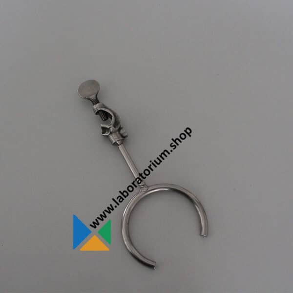 Statiefring 100 mm met klem van RVS, inw. diam. 100 mm, lengte 190 mm