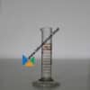 Maatcilinder laag model, klasse B, bruin, met ronde voet