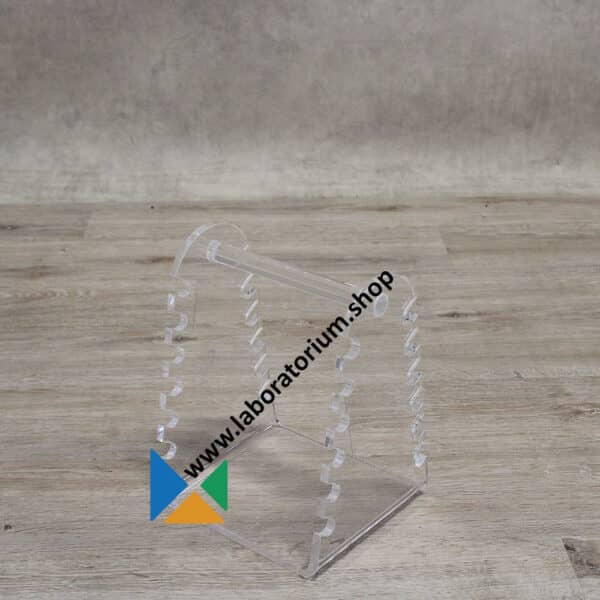 Pipethouder horizontaal uit plexiglas, voor max. 12 pipetten