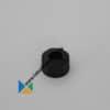 BELLCO Schroefdop 15-425 met gat, zwart fenolisch